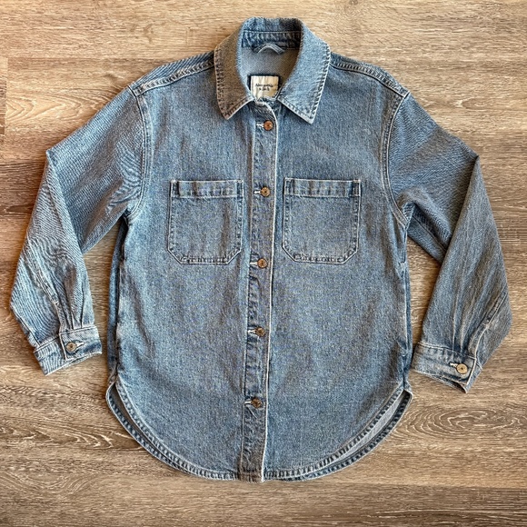Abercrombie & Fitch Jackets & Blazers - Abercrombie & Fitch Denim Button-up Shirt Shacket